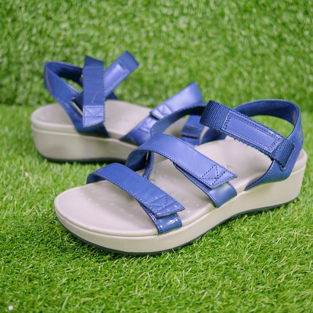 Vionic Misty Sandals Blue Orthotic Strappy Women Size 8
